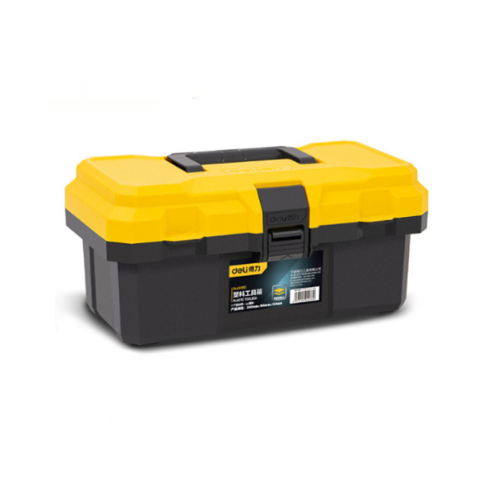 กล่องเครื่องมือ 12" 300*160*130MM DL6211 สีเหลืองดำ DELI+