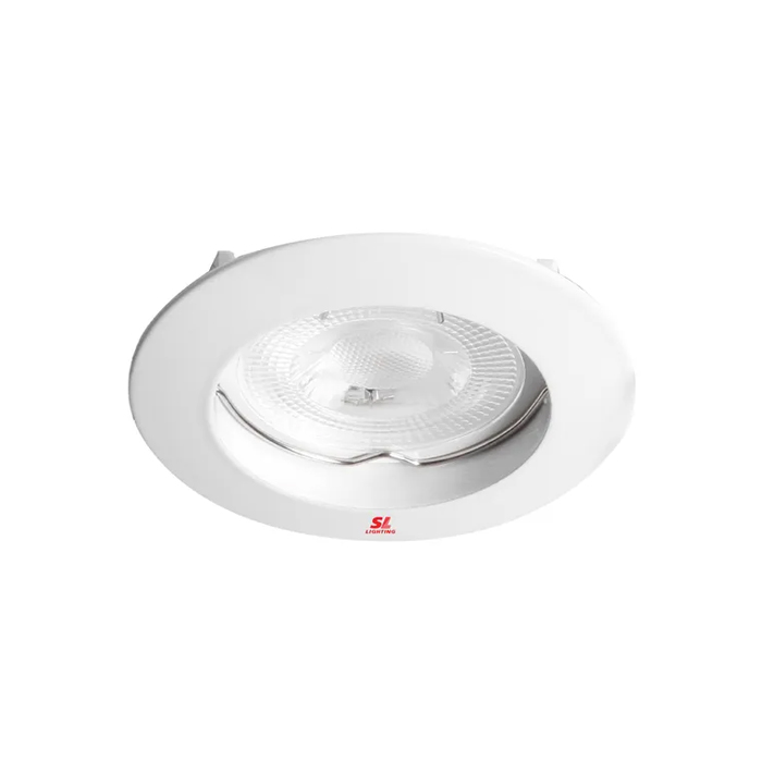 โคมไฟดาวน์ไลท์ฝังฝ้า สีขาว หน้ากลม MR16x1 IP20