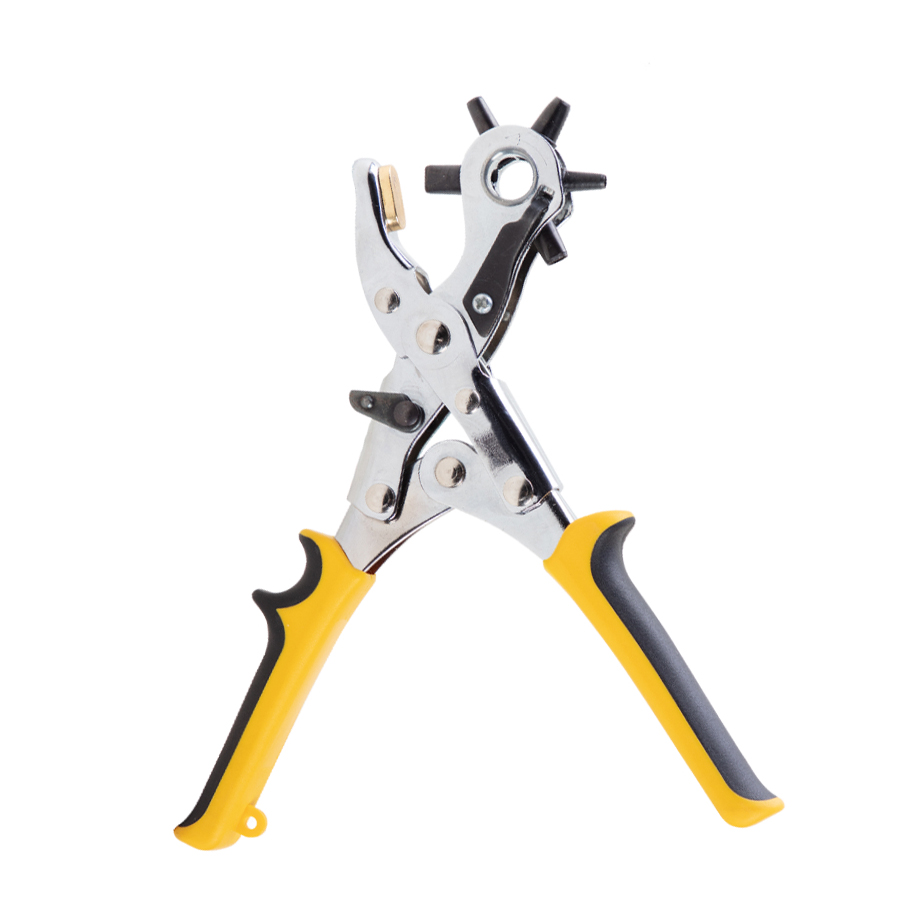 Revolving Leather Hole Punch Pliers 6 Sizes 9" EDL1919C DELI+